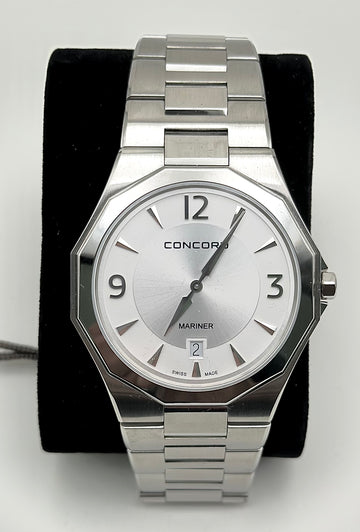 Concord Mariner 40mm Silver Toned